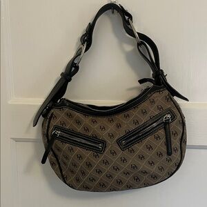 Dooney & Bourke Signature Canvas Circular Hobo bag Brown Designer Shoulder Bag